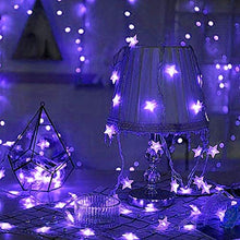 Load image into Gallery viewer, Blue Crystal Star String LED Light for Bedroom Diwali Decoration LED Star Fairy Light for Valentine Day Decoration Home Decor Christmas Diwali Lighting Romantic Mood Light (Blue 8 mtr) Made in India - Home Decor Lo