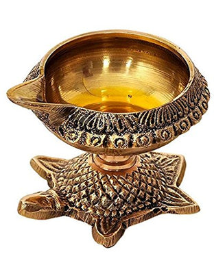 BrassLine Brass Diya (3 x 2 inch, Gold) - Home Decor Lo