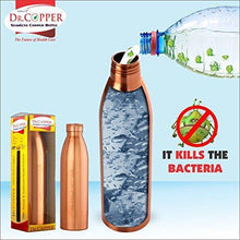 Load image into Gallery viewer, Dr. Copper World&#39;s First Seam Less Copper Water Bottle, Copper Bottles for Water 1 Liter,100% Pure Copper Water Bottles 1 Litre Best, Leak Proof Copper Bottles 1 Litre 1000ml - Home Decor Lo
