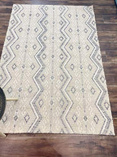 Load image into Gallery viewer, Award Velvet&#39;s Cotton Beige and Black Aztec Design Medium Size Rug ( 4ft x 6ft ) - Home Decor Lo
