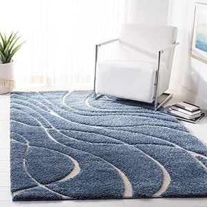 RN Home Furnishing Carpet Super Modern Shag Area Silky Smooth Rugs Fluffy Rugs Anti-Skid Shaggy Area Rug,Bedroom (3x5 feet, Blue) - Home Decor Lo
