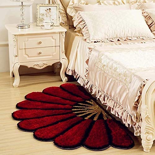 Ruhal Fabb Floral Rug (Red, Polycarbonate, Standard) - Home Decor Lo