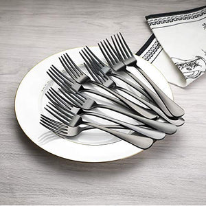 Devico Forks Set, Good Stainless Steel 10-Piece Black Silverware Cutlery Reusable Dinner Forks - Home Decor Lo