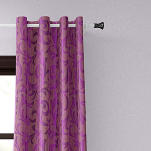 ECOTEX Polyester Curtain for Door, Wine 7 feet, Set of 2 - Home Decor Lo