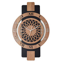 Load image into Gallery viewer, Kangroo Wooden Silent Quartz Movement Wall Clock for Home Big Size Living Room Hall Bedroom Stylish Clock - Without Glass, (12 X 19 Inch, Brown) - Home Decor Lo