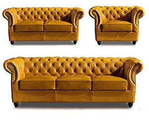 Wood Art Interior Teak Wood Sofa Set with 1-Three Seater Sofa,1 -Two Seater Sofa and one Seater Sofa Chair. - Home Decor Lo