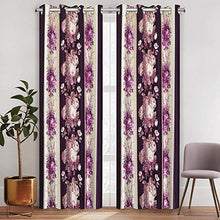 Load image into Gallery viewer, Amazon Brand - Solimo Melodeon Polyester Curtain, Door, 7 x 4 Feet (213 x 123 cm), Violet, Pack of 2 - Home Decor Lo