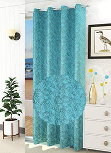 Decoscapes Luxurious Velvet Room Darkening Curtains for Window Pack of 2 Pieces (Caribbean Aqua, Window 5 Feet) - Home Decor Lo