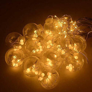 CITRA Indoor Outdoor String Lights Window Curtain Lights with 8 Flashing Modes Christmas Wedding Party Home Garden Shop Decoration Backdrop (8.2 Feet, Wish Ball-Warm White) - Home Decor Lo