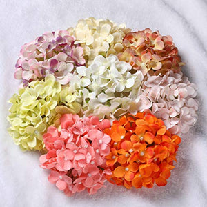 LUSHIDI 10PCS Silk Hydrangea Heads with Stems Artificial Flowers for Wedding Party Home Decor ( Hot Pink) - Home Decor Lo