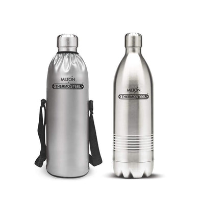 Milton Duo DLX Stainless Steel Flask, 1500ml, Silver - Home Decor Lo