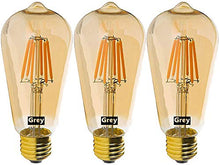 Load image into Gallery viewer, GreyWings LED 4-Watts E27 LED Warm White Fancy Filament Bulb Pack of 3 - Home Decor Lo