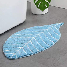 Load image into Gallery viewer, Dazling Bazaar Extra Soft Shaggy Leaf Shape Bedside Runner for Home Floor Decor Rugs - Living, Dinning, Office, Rooms &amp; Bedroom, 60x120 cms/2x4 feet. (Light-Blue) - Home Decor Lo