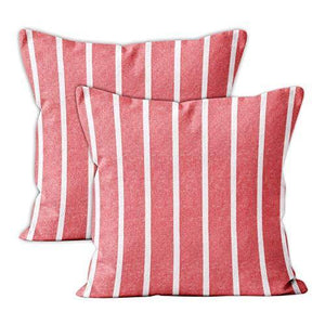 Encasa Homes Cushion Covers 2 pcs Set (50 x 50 cm) - Roma Red - Decorative Large Square Colourful Washable Eco-Cotton, Pillow Cases for Living Room, Sofa, Chair, Bedroom, Home & Hotel - Home Decor Lo