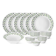 Load image into Gallery viewer, Larah by Borosil Sage Silk Series Opalware Dinner Set, 19 Pieces, White - Home Decor Lo