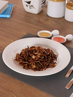 Clay Craft Basics 10.5 Inches Ripple Plain Dinner Plate 4 Pcs - Home Decor Lo