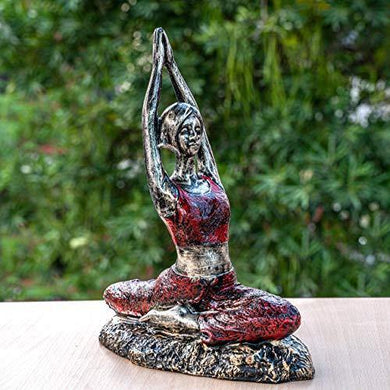 TIED RIBBONS Yoga Lady Statue Showpiece Garden Decoration Items for Outdoor Balcony Lounge (25 X 31.5 cm, L X H) - Home Decor Lo