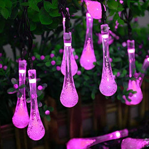 Techno E-Tail Waterdrop 20 Led String Lights, Diwali Christmas Hanging Fairy Lights for Home Decoration (Pink) - Home Decor Lo