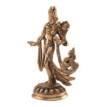 Load image into Gallery viewer, Kartique Brass Goddess Tara Standing on Beautiful Pedestal - Home Decor Lo