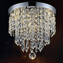Load image into Gallery viewer, CRYSTA WORLD Crystal Chandelier Luxury Light Lamp Round Crystal Rain Drop Pendant Light Fixture for Living Room Bedroom. (3 in 1) - Home Decor Lo
