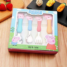 Load image into Gallery viewer, Sillyme Pig Cartoon Theme Stainless Steel Spoon &amp; Fork Set for Kids - Baby Feed Spoon and Fork Set - Home Decor Lo