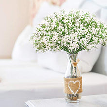 Load image into Gallery viewer, Bomarolan Artificial Baby Breath Flowers Fake Gypsophila Bouquets 12 Pcs Fake Real Touch Flowers for Wedding Decor DIY Home Party(White) - Home Decor Lo
