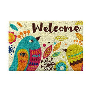 Atmah Birdy Welcome Coir Door Mat, Size 40 X 60 Cm - Home Decor Lo