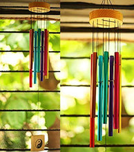 Load image into Gallery viewer, PARADIGM PICTURES Wood and Metal Colourful Wind Chimes for Positive Energy, Multi-coloured - Home Decor Lo