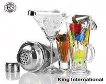 Load image into Gallery viewer, King International Stainless Steel Bar Set, Bartender Kit Cocktail Shaker Set of 3 Piece|Bar Tool Set with Cocktail shaker bottle, Muddler, Bar Strainer, Champagne Bucket-Complete Bar tool set for Home bar accessories - Home Decor Lo