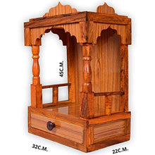 Load image into Gallery viewer, VFH Engineered Wooden Handcraft Pooja Room Home Temple | Mandir (Brown) - Home Decor Lo