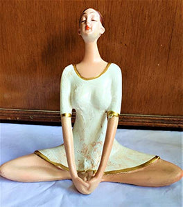 Gargi Creations Resin Yoga Ladies Idol Showpieces for Home Decor Living Room, Medium,Multicolor,3 Piece - Home Decor Lo