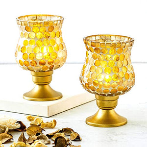 Home Centre Nova Mini Mosaic Candle Holder - Set of 2 - Home Decor Lo