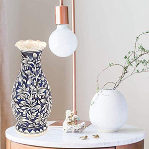 Craftghar Decorative Flower Vase for Living Room | Made of Ceramic 12 inch Long Vase | Handmade Flower Vase Ceramic | Ideal Diwali Gifts for Family and Friends - Home Decor Lo