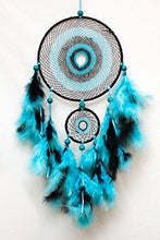 Load image into Gallery viewer, Daedal dream catchers - Intricate Web Design(Blue and Black) - Home Decor Lo