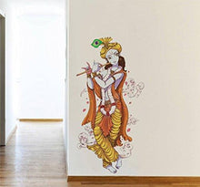 Load image into Gallery viewer, Rawpockets Decals &#39;Lord Krishna with Flute&#39; Wall Sticker - Home Decor Lo