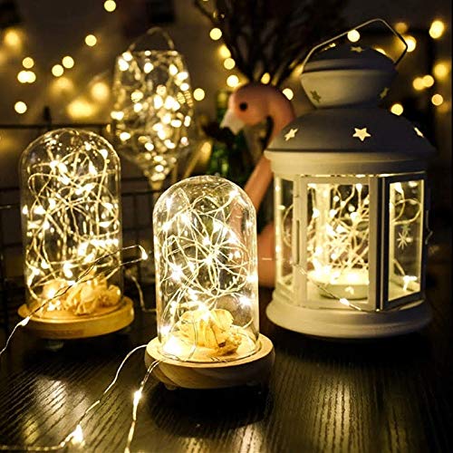 Glimmer Lightings Fairy Thin String Light 5 Meters Battery Powered for Home Decoration Diwali - Warm White, - Home Decor Lo