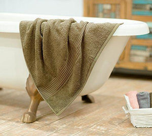 Swiss Republic Signature 2 Piece 630 GSM Cotton Bath Towel - Dark Brown - Home Decor Lo