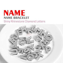 Load image into Gallery viewer, Dreamrax Silver Synthetic Metal Personalized Rhinestone Diamonds Shiny Name Bracelet for Girl&#39;s - Home Decor Lo