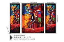 Load image into Gallery viewer, SAF Ganesh Ji Set of 3 6MM MDF Panel Painting Digital Reprint 12 inch x 18 inch Painting - Home Decor Lo