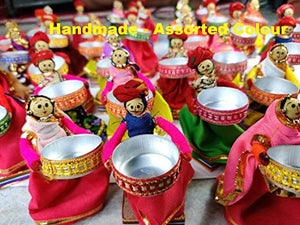 CraftVatika Tealight Candle Holders Puppet Doll Candle Holder/Candle Stand/Candles Tea Light Holder for Home Living Room Diwali Decoration - Home Decor Lo
