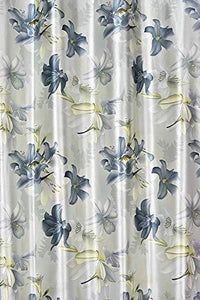 Decoscapes Exclusive 5D Digital Floral Printed Polyester Curtains for Door 7 Feet, Pack of 2 (Grey, Door 7 Feet) - Home Decor Lo