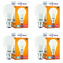 Load image into Gallery viewer, Wipro Garnet Base B22 10-Watt LED Bulb (Pack of 4, Cool Day White) - Home Decor Lo