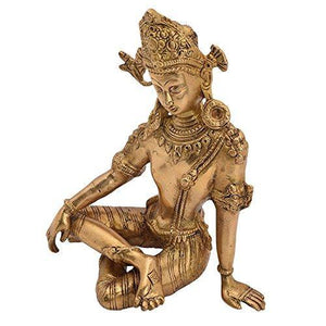 Aone india Lord Indra Brass Statue (Height-9.5") | Home Decor - Home Decor Lo