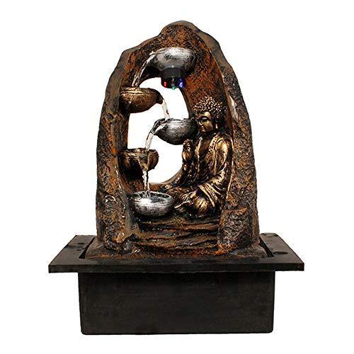 ART N HUB Lord Buddha Indoor Water Fountain Home Decorative Table Top Showpiece Vastu God Idols Decor Item (43 cm) - Home Decor Lo