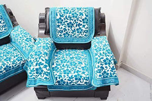 Kingly 5 SeaterAQUA Sofa Cover with ARM Set of 12PC (3+1+1) - Home Decor Lo