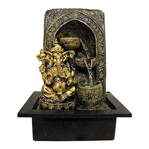 ART N HUB Lord Ganesh Indoor Fountain Showpiece with Flowing Water for Home Decorative Table Top - Home Decor Lo