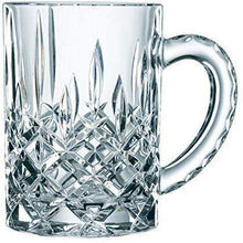 Load image into Gallery viewer, JUSTNOW Crystal Beer Glass Mug 425ml Drinking Glass Beer Mugs Thicken Lead-Free Beer Stein with Handle Elegant Design for Home and Kitchen, Pubs, Bars, Restaurants and Parties Set of (6) - Home Decor Lo