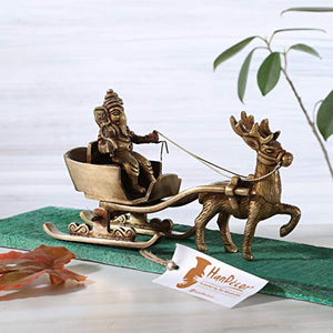 Two Moustaches Brass Santa as Ganesha Showpiece | Home Decor | - Home Decor Lo