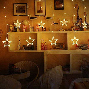 PESCA Star Shape Acrylic Light Curtain for Decoration, Yellow (Star Light) - Home Decor Lo
