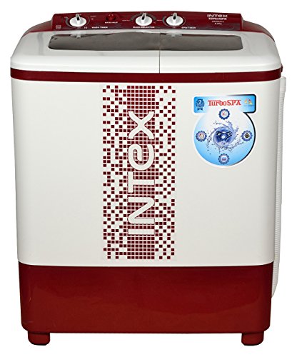 Intex 6.2 kg Semi-Automatic Top Loading Washing Machine (WMS62TL, White and Maroon) - Home Decor Lo